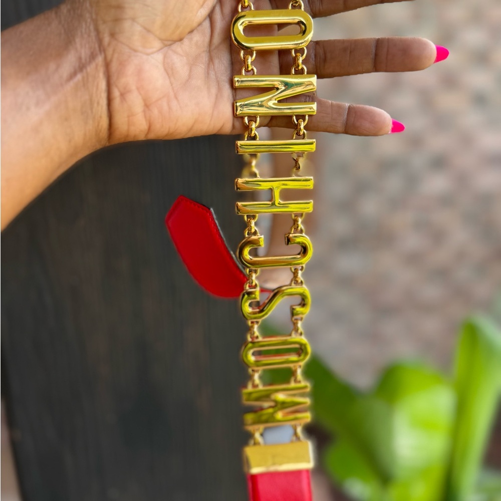 Moschino Gold and Red Belt